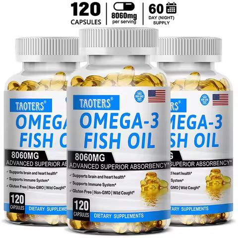 Omega-3 Fish Oil Supplement - Rich in EPA+DHA, Lutein, Supports Heart, Brain & Joint Health, Antioxi