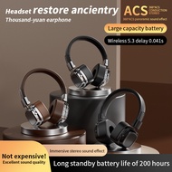 2025 New Style ins American Retro Style Wireless Bluetooth 5.3 Headset Subwoofer Headset Mobile Phon