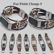 Retro Genuine Leather Strap For Fitbit Charge 3 4 5 Charge6 SmartWatch Belt Replacement Watchband Wristband Bracelet Accessories