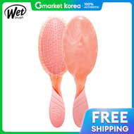 wet brush | แปรงหวีผมแบบแห้ง Wet Brush Pro Detangler Hydro Tie Dye Peach สำหรับผมเสียมากและนวดหนังศี