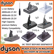 For Dyson 21.6V V6 V7 V8 SV10 Battery 25.2V V10 SV12 Bateri  Animal Absolute 595 650 DC58 DC59 12H s