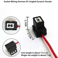 Ceramic H1 Lamp Holder Socket Elbow H1 Bulb Holder Copper Core Wire Ceramic Car Headlight Socket Bul