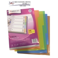 COMIX COLOUR PP INDEX DIVIDER IX901 ( 5 COLOUR TAB ) PLASTIC INDEX DIVIDER