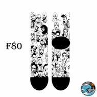 No. F80 FULLPRINT Socks with Guys Motif