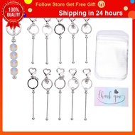 Forest GLOGLOW Bead Keychain Kit 10 Heart Metal Keychains Resealable Bags Greeting Cards for DIY Cra