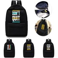 Large Capacity Canvas Hiking Phrase Print Travel Bag Canvas Student School Bag Canvas Student Zipper