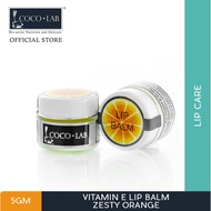 COCOLAB Vitamin E Lip Balm - Zesty Orange [dry, chapped, bleeding lips / suitable for psoriasis, ecz