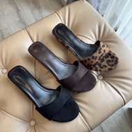 [พร้อมส่ง] WEAR.SOUL#S642-Suede Wedge Sandals