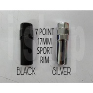Openner Special Nut Wheel Nut Sport Rim Nut Tyre Nut (M12x1.5)(6Point/7Point)(17mm) Hetapgon Nut Mas