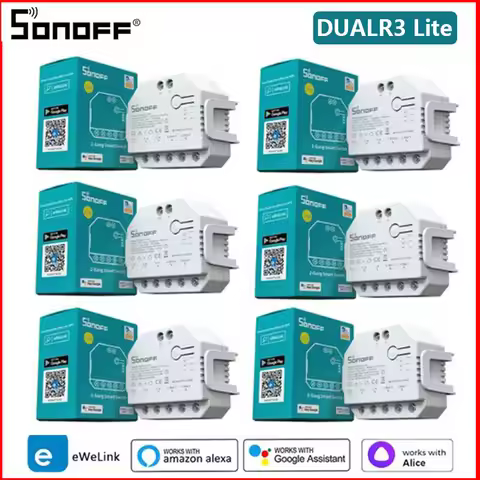SONOFF DUAL R3 Lite MINI WiFi Smart Switch 2 Gang Dual Relay Module for Electric Motorized Roller Sh