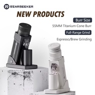 STARSEEKER E55Pro Electric Coffee Grinder 55MM Titanium Cone Burr Stepless Adjustment Espresso Brew