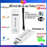 cuc phát wifi 4g 3G 4G USB WiFi Modem wifi không dây Router WiFi bộ phát wifi Micro SD Sim Card Slot