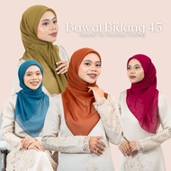 TUDUNG BAWAL SQUARE COTTON VOILE | BAWAL SQUARE | BAWAL LETOPS | BIDANG 45