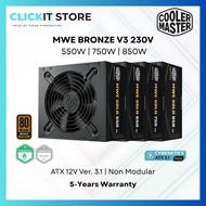 COOLER MASTER MWE Bronze V3 230V - 550W / 750W / 850W PSU | ATX Non-Modular Power Supply Unit