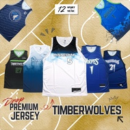 Minnesota T1mb3rwolv3s Basketball Jersey Import Authentic Printing Can Be Customized Name Anthony Ed