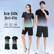 2025 Summer Unisex Sports Suit Quick-dry Breathable Gym Short-sleeved T-shirt&shorts Running Fitness