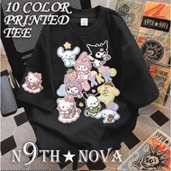 24H SHIP N9THNOVA Short Sleeve T-Shirt Cat Bear Strawberry Print Fashion Casual
