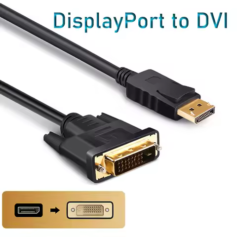 HDmatters DisplayPort to DVI cable DisplayPort DP to DVI Monitor video cable DP in to DVI out 3M,1.8