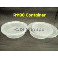 R1100 (750ml) Round Disposable Plastic Food Container (25pcs±) / Bekas Makanan Plastik / 1100