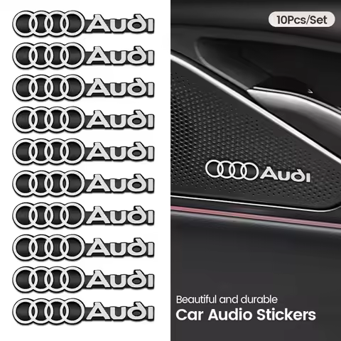 3D Car Audio Stereo Speaker Badge Sticker Decal Accessories For Audi S3 C7 C6 C5 B5 B6 B7 B8 B9 D3 Q