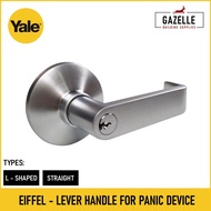 Yale Eiffel - L Shaped and Straight Lever Handle for Panic Device with 3 Keys - 0032016, 017SS