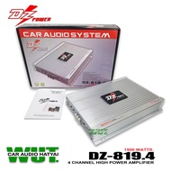 DZ POWER เพาเวอร์แอมป์ 4ชาแนล 4ch คลาสเอบี คลาสAB พาวเวอร์แอมป์ เครื่องเสียงรถยนต์ แอมป์รถยนต์ DZ PO