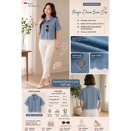 2242 jeans top embroideredWanita