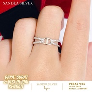 MATA 925 silver eye ring with white gold plating - 925 silver Ring