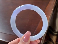 冰種 天然翡翠 緬甸 A玉 玉鐲 • 冰種紫羅蘭翡翠圓鐲