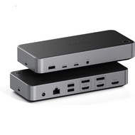Satechi Hub outputs three USB C Docking Station 13 in 1 screens, with 100W PD, 2 DisplayPort, 3 HDMI