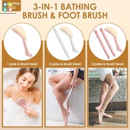 Foot Brush with Adjustable Long Handle Enduring Foot Scrubber Easy to Clean Leg Scrub Brush for Seni