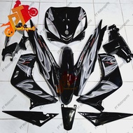 Yamaha LC 135 V1 Cover Set Api Hitam Putih White Grey Flame Sticker Black White MX King New