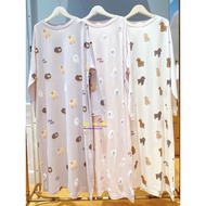Gelato Pique Spring/Autumn Pure Cotton Cartoon Bear Design Women's Long Sleeve Pajama Jumpsuit