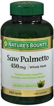 Nature's Bounty Saw Palmetto 450 mg Capsules 250 ea (Pack of 3)