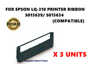 3PCS Epson LQ-310/LQ310/LQ 310 Ribbon (Compatible) For Epson LQ-310 Dot Matrix Printer