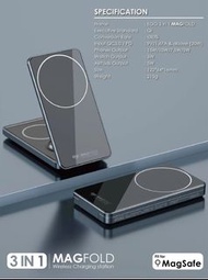 EGO MagFold 3合1 Magsafe 無線摺疊充電座