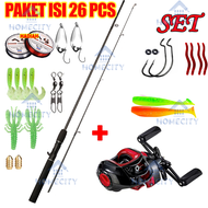 (COD) joran pancing 1 set murah /  pancing 1 set lengkap kuat / pancing kerekan 1 set murah / joran 