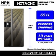HITACHI 651L Side By Side Inverter Refrigerator R-M820AGP4MX / R-M820AGP4MX(DIA)