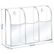 KI ACRYLIC tv remote holder, AC remote storage, 3 acrylic slots ACRYLIC MATERIAL table decor desk de