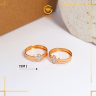 300 (6K) 375 (8K) CBM 6 Clover Flower Logo Gold Ring