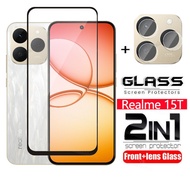 For Realme15T 2 in 1 Screen Protector Tempered Glass Film For Realme 15 T 15T 1 5 Realme15T Realme15