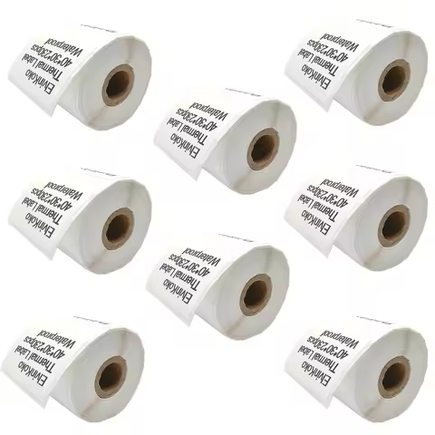 8rolls M110/E210/P50/PT-260 Label Printer Sticker Self-Adhesive Thermal Paper, Compatible for M110 M
