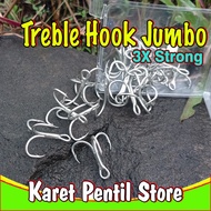 1 pack (2 Pieces) Treble Jumbo 3x StrongHOOK 1/0 3/s0