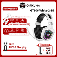 Onikuma GT806 Wireless Three Mode E-Sports Gaming Headset ไมโครโฟนแบบถอดได้ หูฟังเกมมิ่ง Bluetooth 5