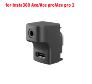 X5 Insta360แบบดั้งเดิม/X4/X3 /Ace Pro 2ตัวแปลงไมโครโฟนการบันทึกพอร์ต Type-C 3.5มม. ไมโครโฟนตั้งและชา