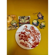 Attack On Titan AOT Eren Levi Erwin Keychains and Plate