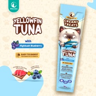Olive Care SINGLE CREAMY TREATS 16gr & 20gr Snack Cemilan Kucing Bernutrisi dengan Daging Ayam/Salmo