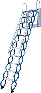 Attic Telescopic Ladder Alloy Invisible Stairs Folding Ladder Load 500 Kg/1102 Lb Step Ladder Wall-M