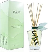 LOVSPA Cleanse Eucalyptus Sage Reed Diffuser Oil and Sticks Gift Set with Real Eucalyptus Leaves – Eucalyptus, Sage, Peppermint, Thyme, Bergamot and Lime Essential Oils