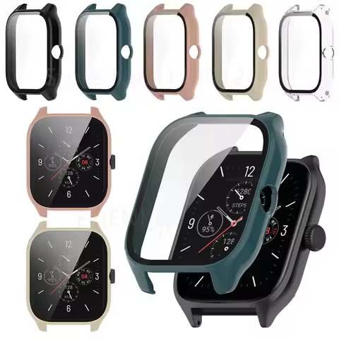 Protective PC Case Glass For Amazfit GTS4/GTS 4 Mini Full Screen Protection Watch Shell For Huami Am